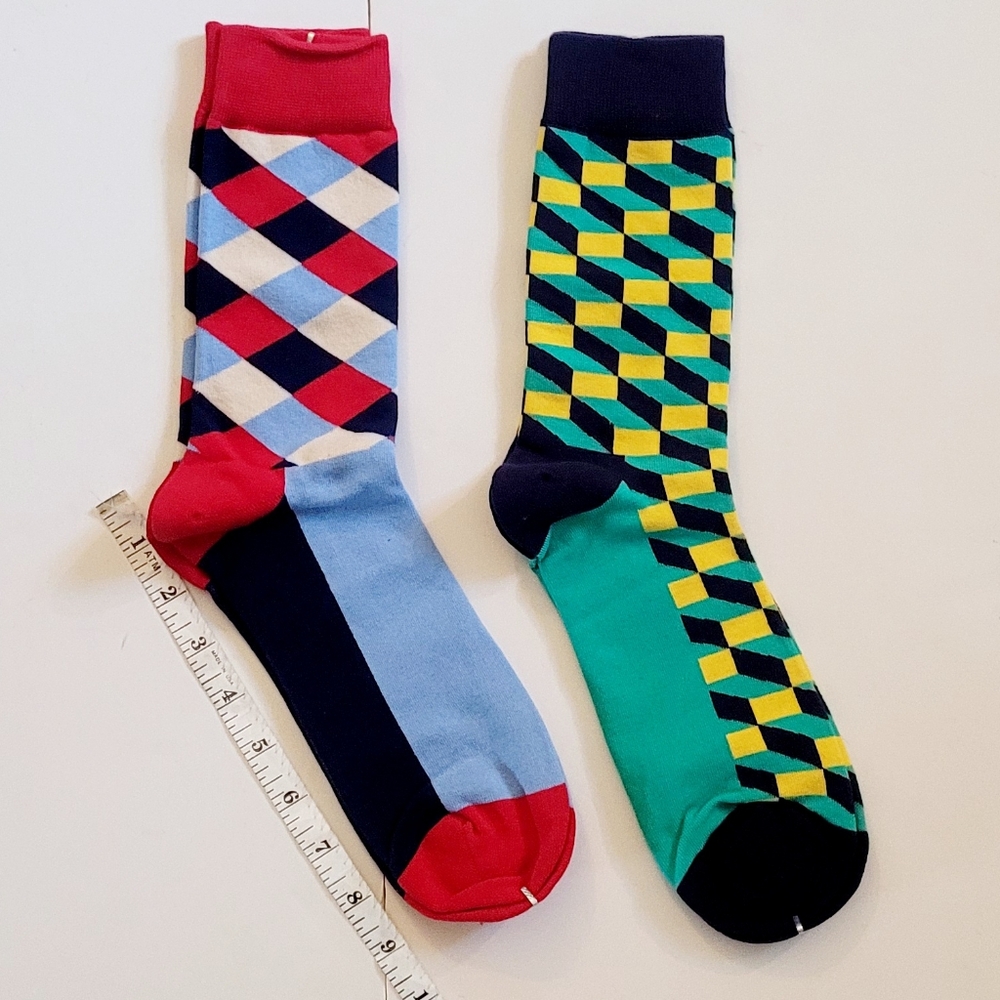 NEW Colorful Geometric Pattern Socks - Picture 4 of 6